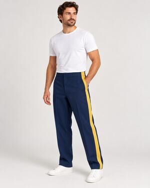 Vintage 1950s US Army Dress Blue Trousers Gold Braid Desmond’s 32x28